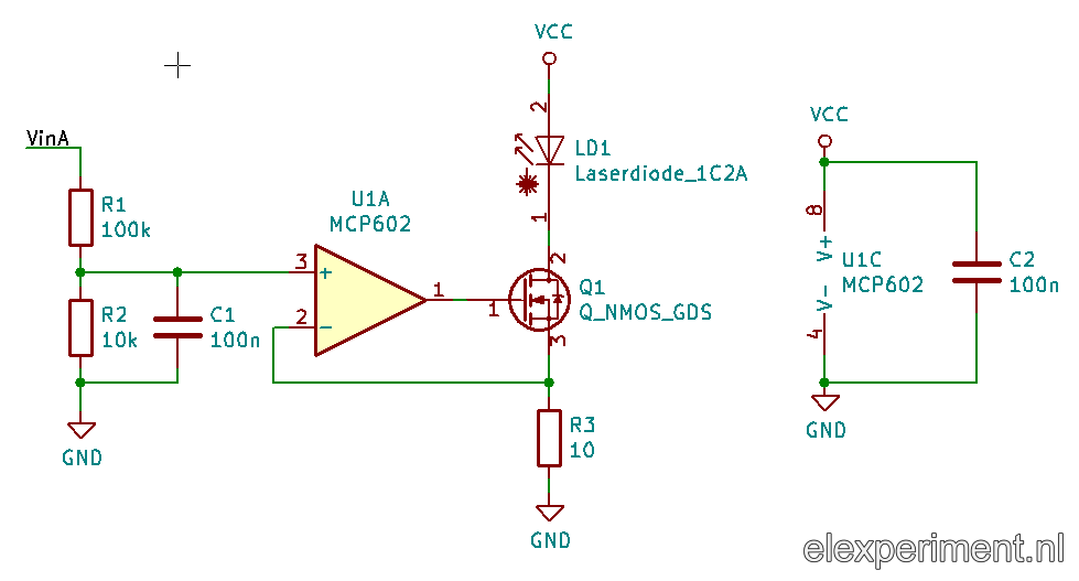 SMD art: laser constant current source - Elexperiment.nl